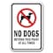 Signmission 18 in Height, 0.12 in Width, Aluminum, 12" x 18", A-1218 Pet-Animal - BeyoPont A-1218 Pet-Animal - BeyoPont - alternate 1